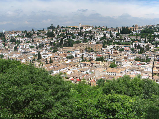 Vista del Albaicín desde la Alhambra